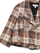 Giacca per bambina A'lapage multicolore con motivo scozzese AL20A RUGGINE A'LAPAGE 