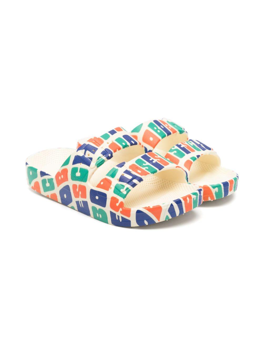Ciabatte per bambino Bobo Choses beige con design con doppio cinturino B125AI042 991 BOBO CHOSES 