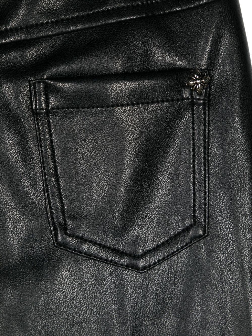 Pantaloni con banda logo per bambino John Richmond Junior nero con vita elasticizzata RGA24093LE BLACK JOHN RICHMOND JUNIOR 