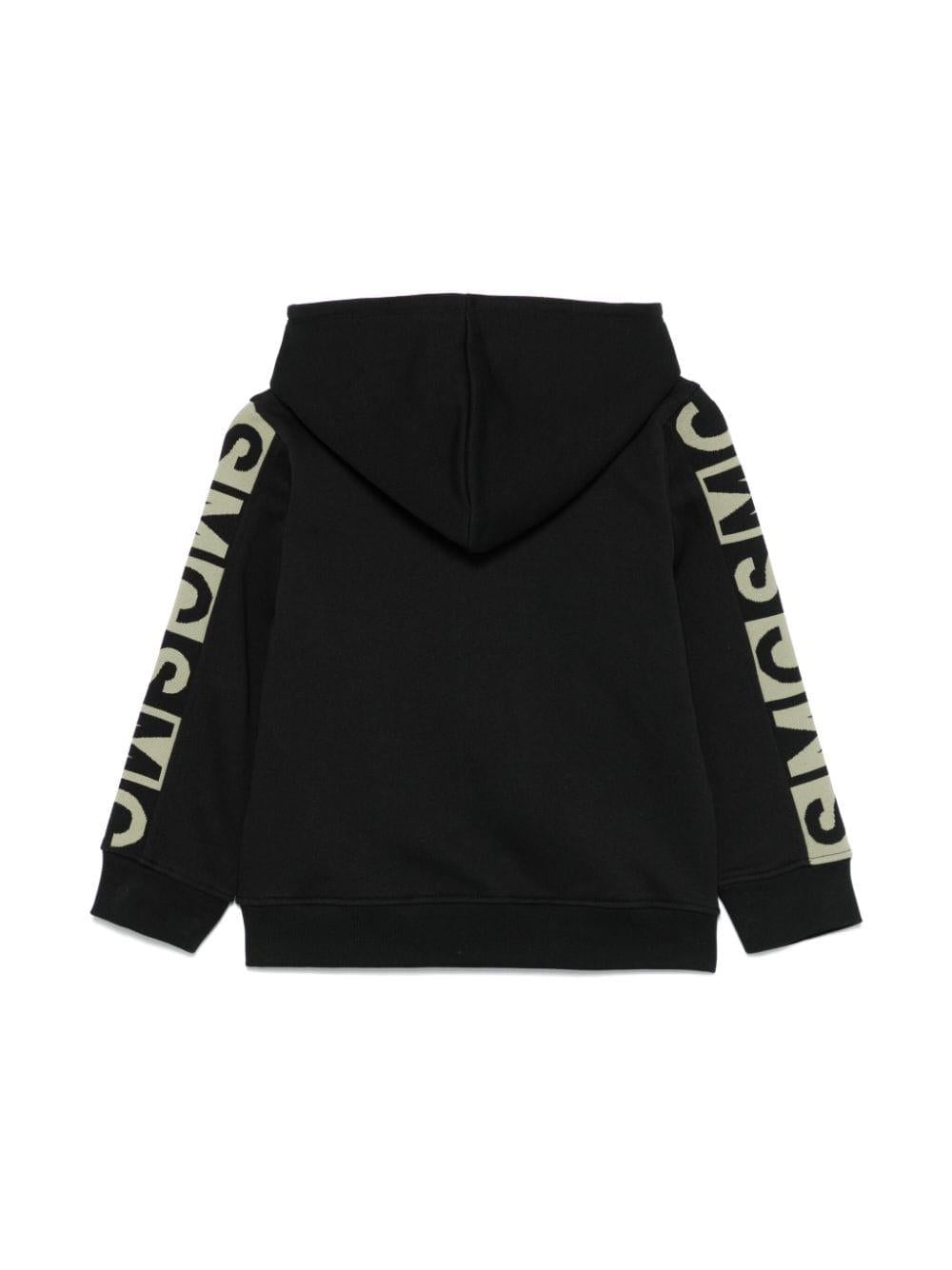 Felpa per bambino Stella McCartney Kids nera con logo jacquard TV4S60 Z0409 930 STELLA McCARTNEY KIDS 