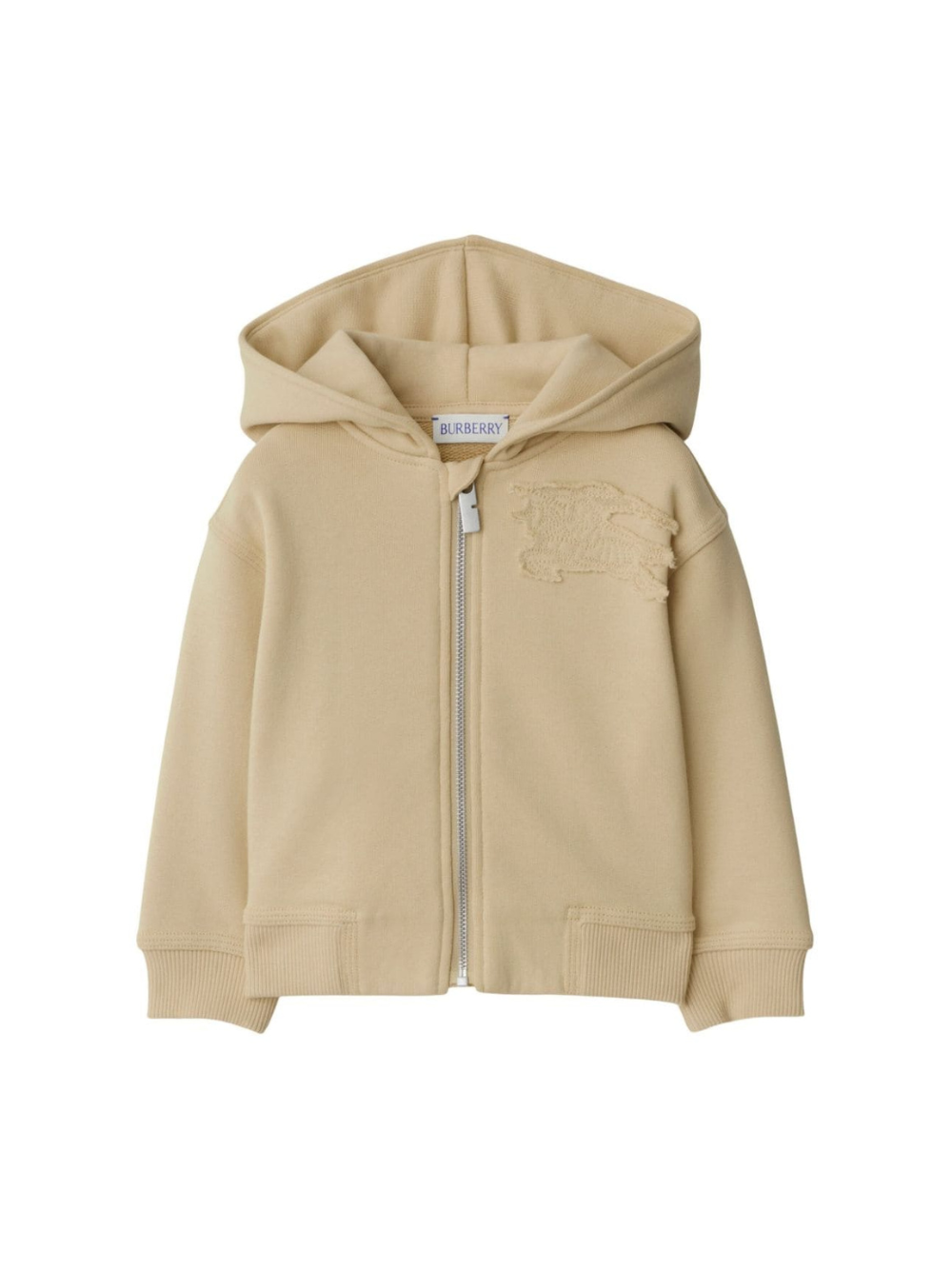 Felpa Equestrian Knight con zip per neonato Burberry Kids beige con cappuccio 8093357 C1067 BURBERRY KIDS 