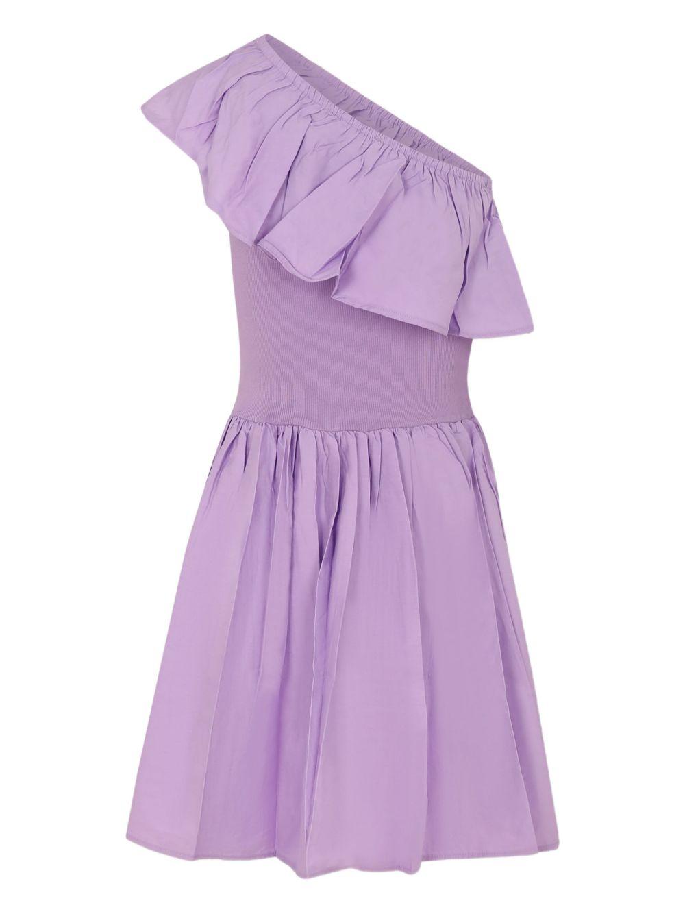 Abito per bambina Molo violetto con design monospalla 2S25E106 5437 MOLO 