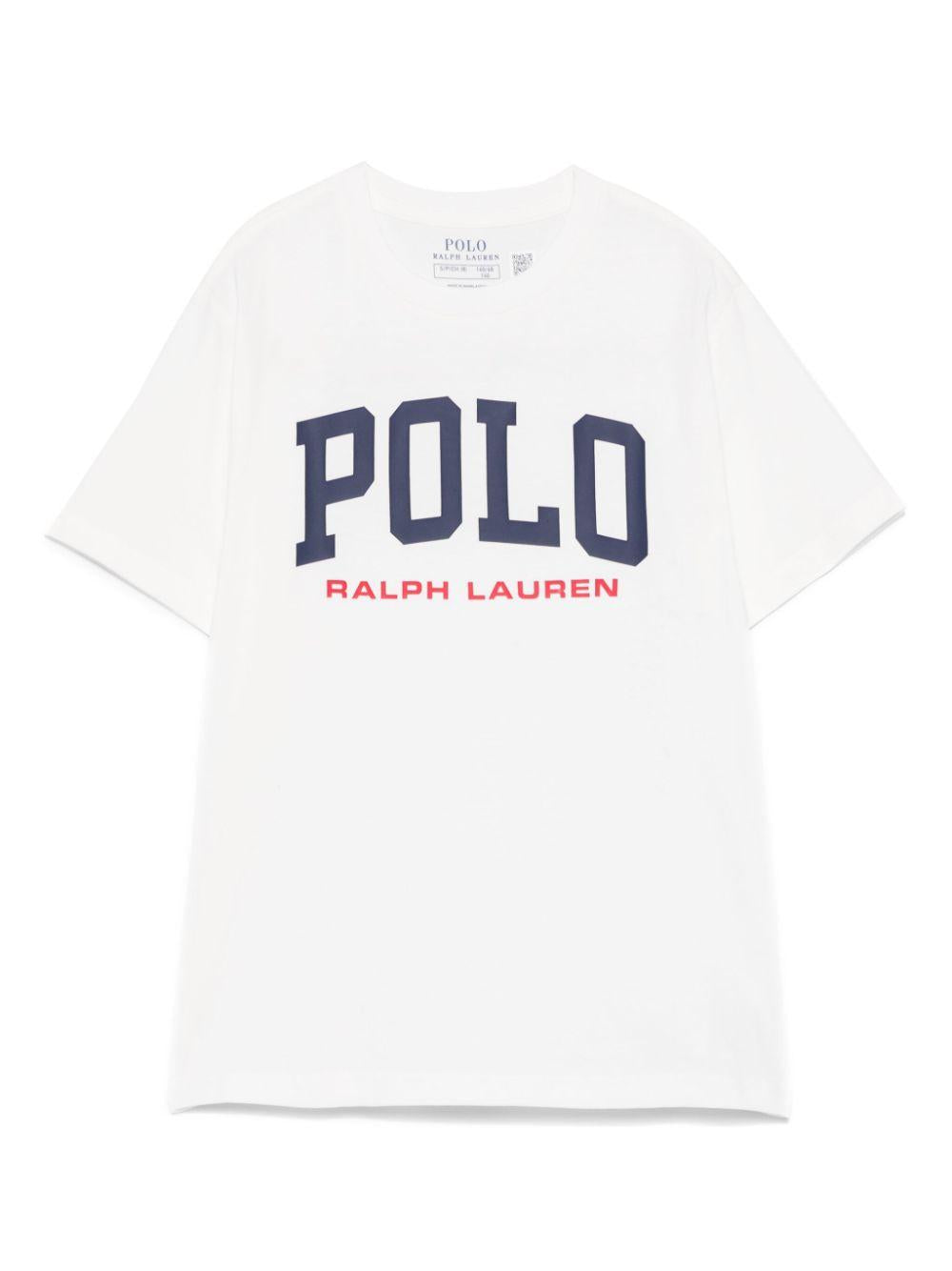 T-shirt per bambino Polo Ralph Lauren Kids bianco con stampa logo 958159 002 Ralph Lauren kids 