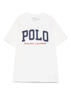 T-shirt per bambino Polo Ralph Lauren Kids bianco con stampa logo 958159 002 Ralph Lauren kids 