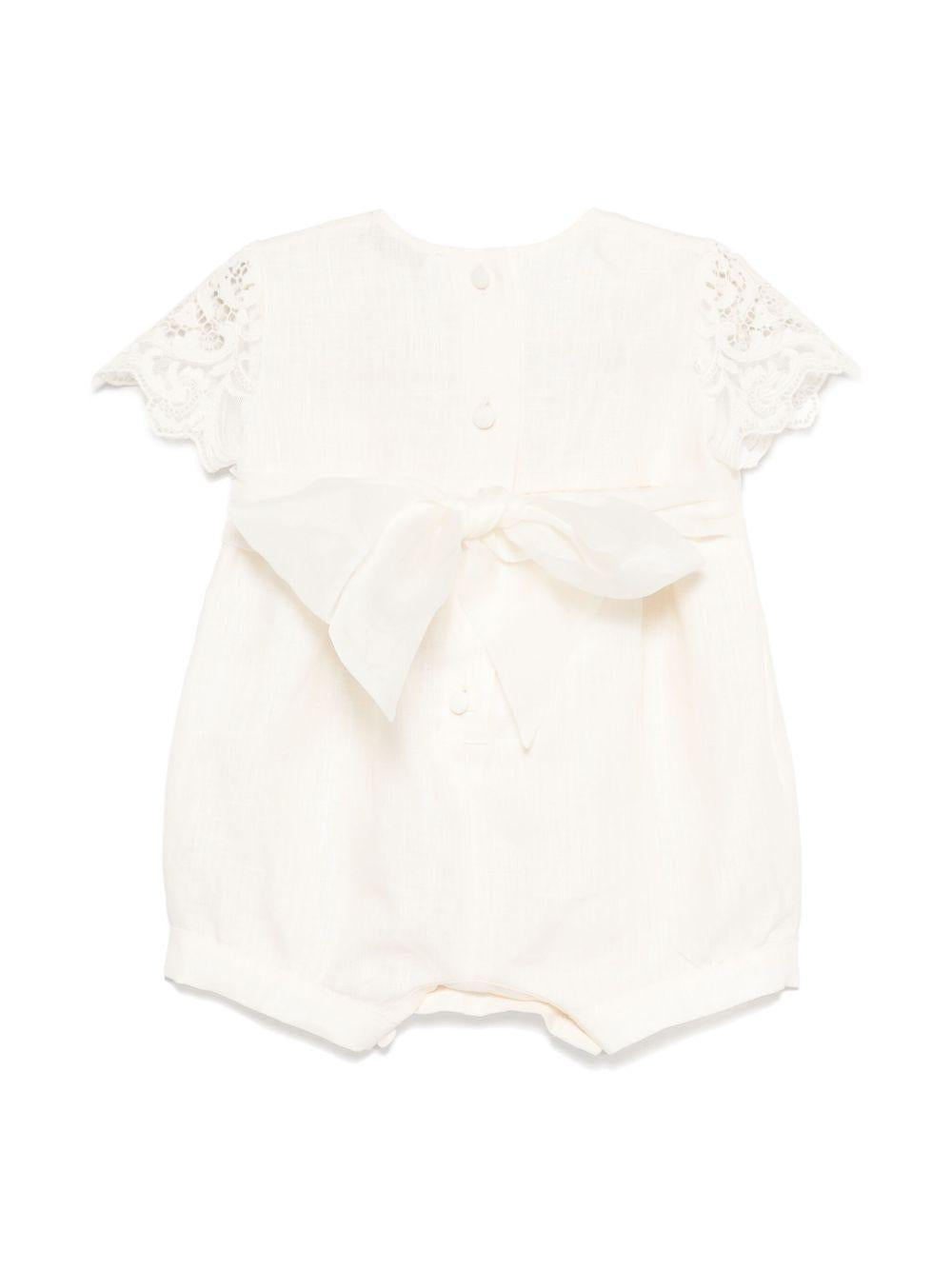 Tutina per neonata JESURUM BABY Piccola Carla beige con dettagli in pizzo PICCOLA CARLA VAR.01 JESURUM 