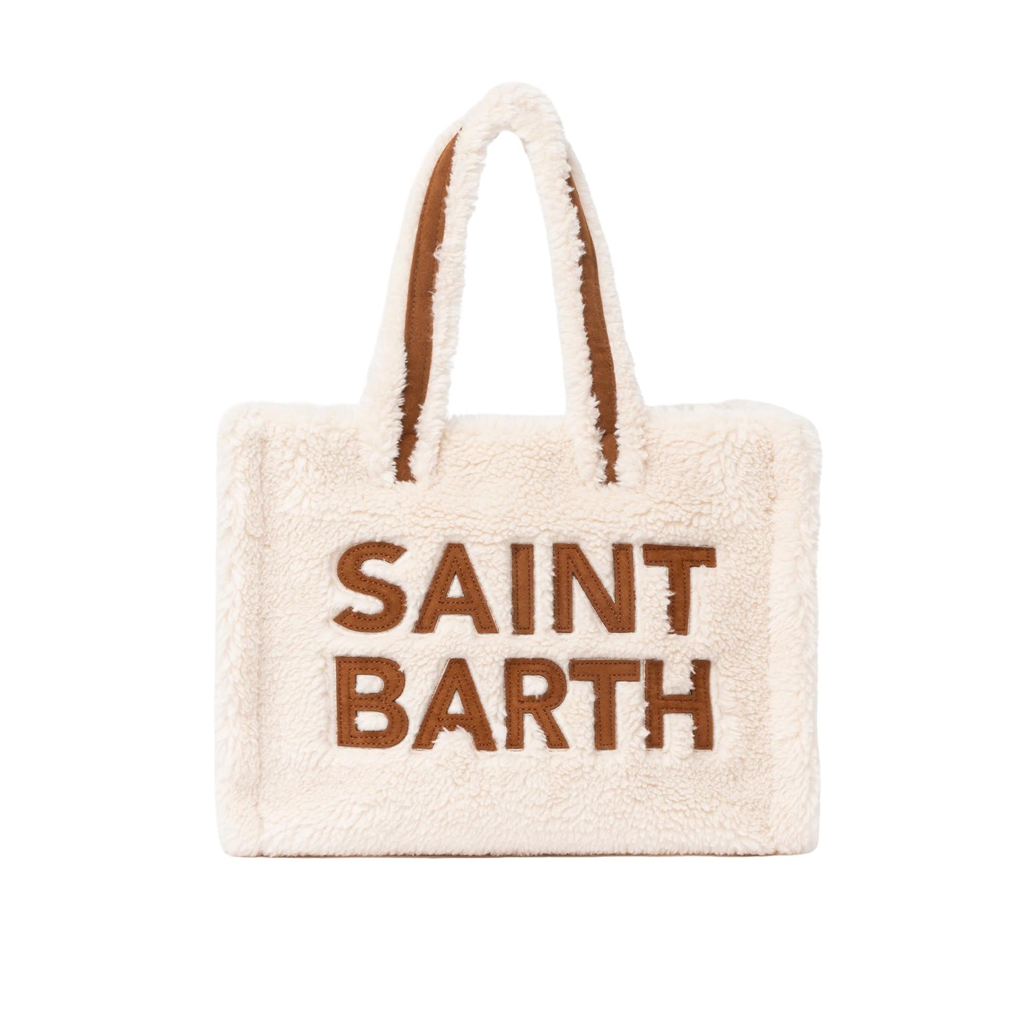 Borsa Colette per bambina MC2 Saint Barth Kids beige con texture teddy COL0032 01477I MC2 ST. BARTH KIDS 
