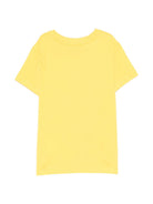 T-shirt per bambini Moschino Kids gialla con ricamo Teddy Bear HUM05TLAA02 50577 MOSCHINO KIDS 