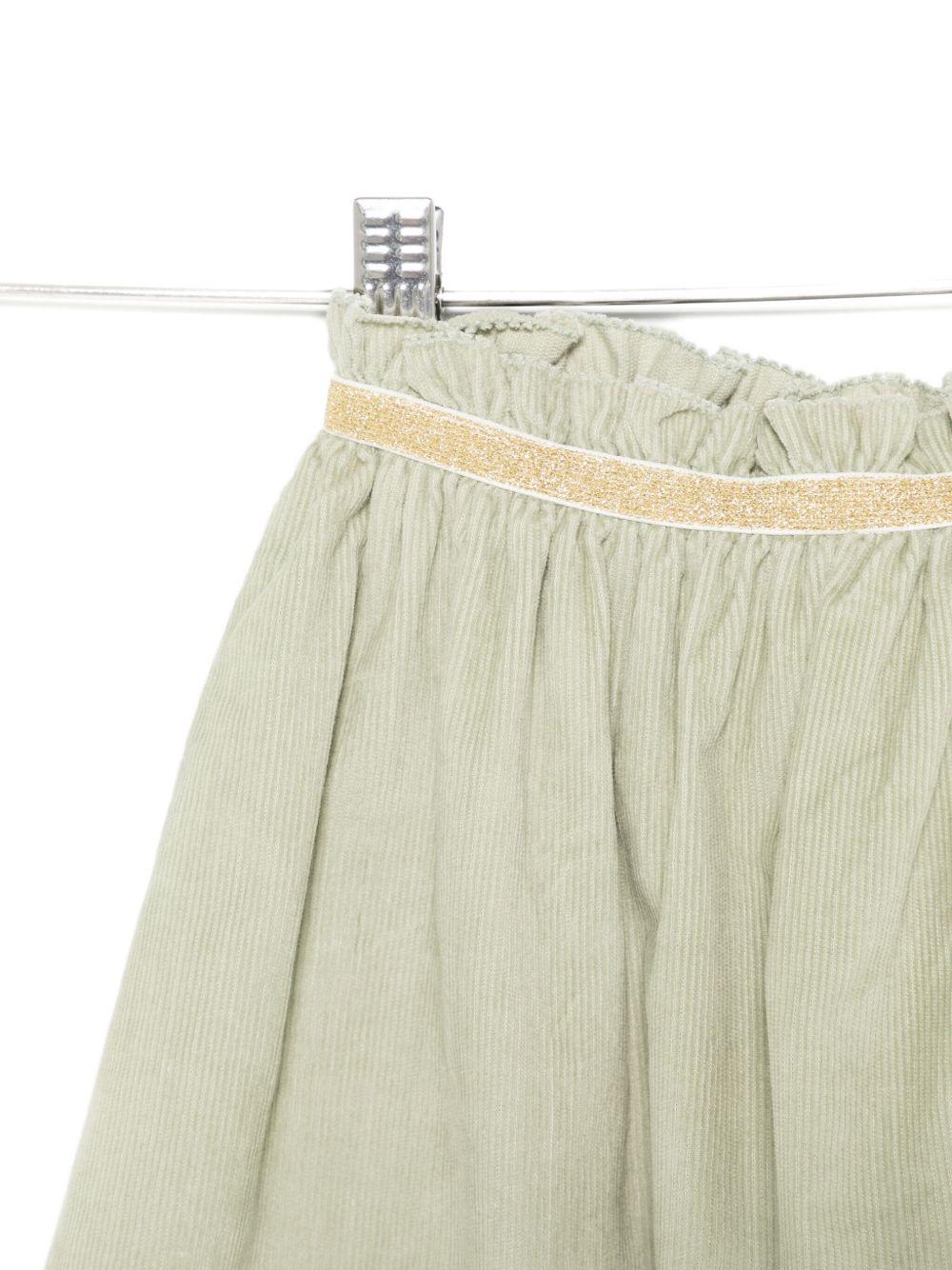 Gonna per bambina Louise Misha verde con dettagli arricciati GRI-W25-S0196 ALMOND LOUISE MISHA 