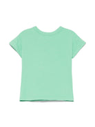 T-shirt per neonato Bobo Choses Sunflower verde con stampa girasole B125AB010 331 BOBO CHOSES 