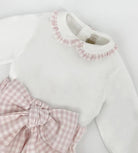 Tutina per neonata La Stupenderia rosa con motivo a quadretti 1TBCT02 Y18 LA STUPENDERIA 