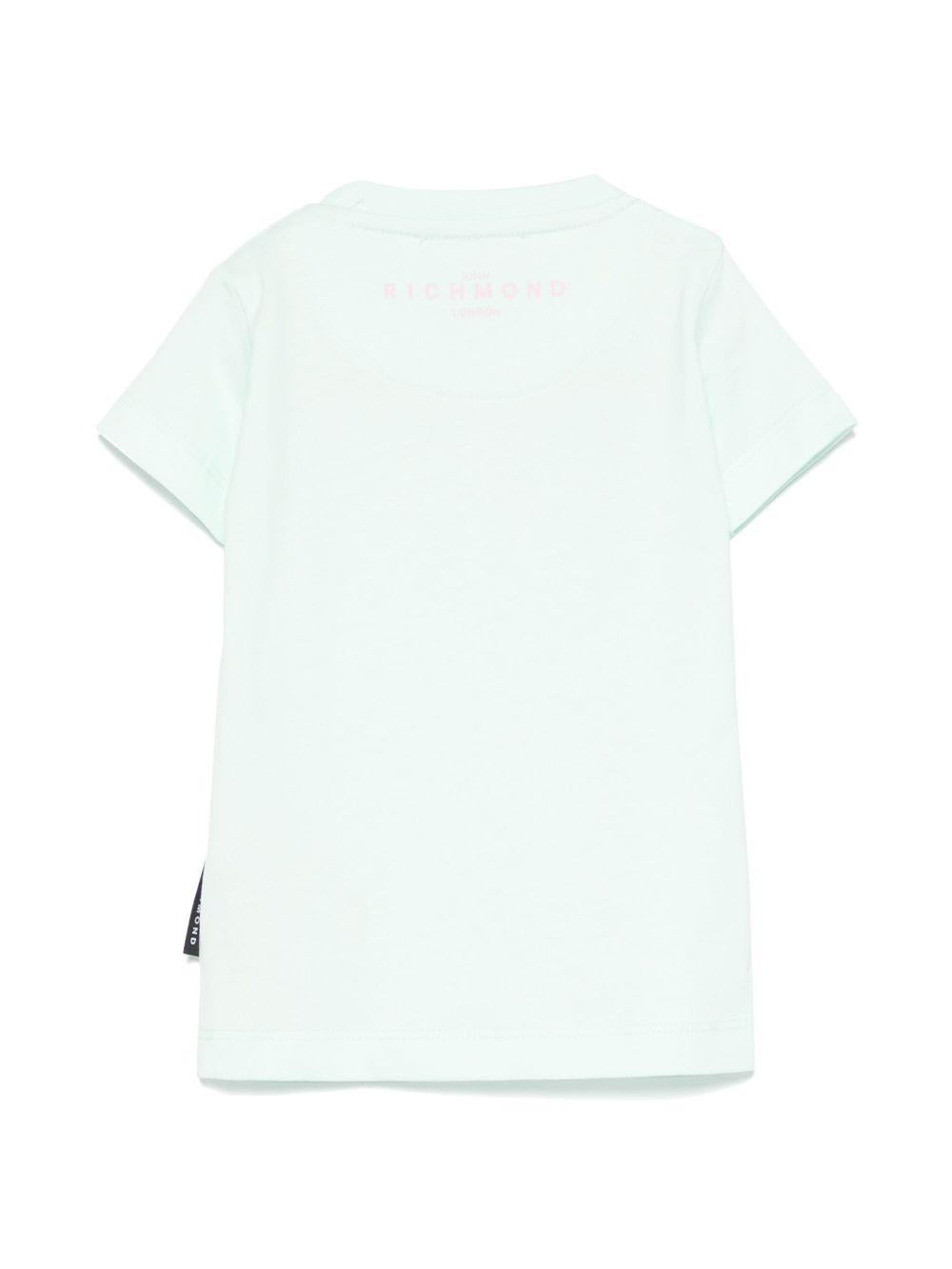 T-shirt per neonati John Richmond Junior verde con logo RIP25002TS BAY JOHN RICHMOND JUNIOR 