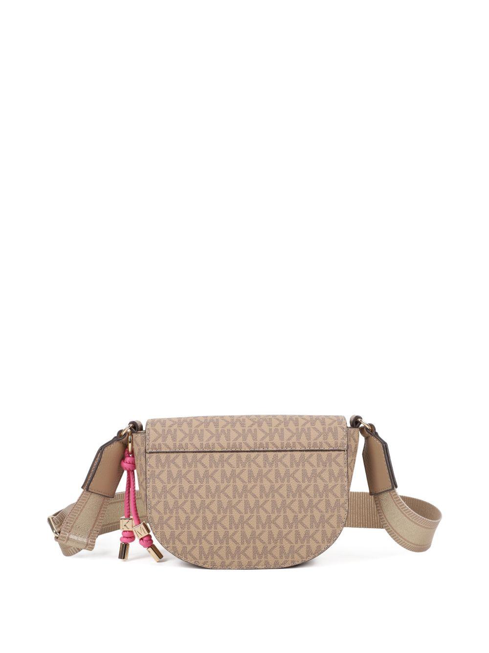 Borsa a spalla per bambina Michael Kors Kids beige con monogramma R30632 215 MICHAEL KORS KIDS 