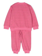 Tuta sportiva per neonata Moschino Kids rosa con logo jacquard MYK02PM0J03 86197 MOSCHINO KIDS 