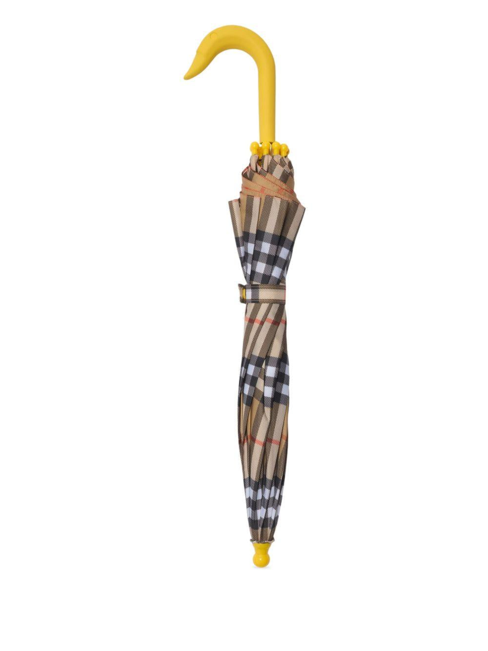 Ombrello per bambini Burberry Kids beige con motivo a quadri 8101178 B9368 BURBERRY KIDS 