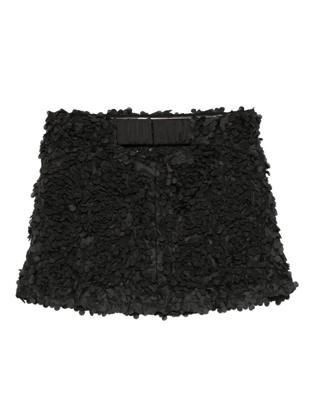 Top per donna Merci nero con design ruches TOM026 BLACK MERCI 