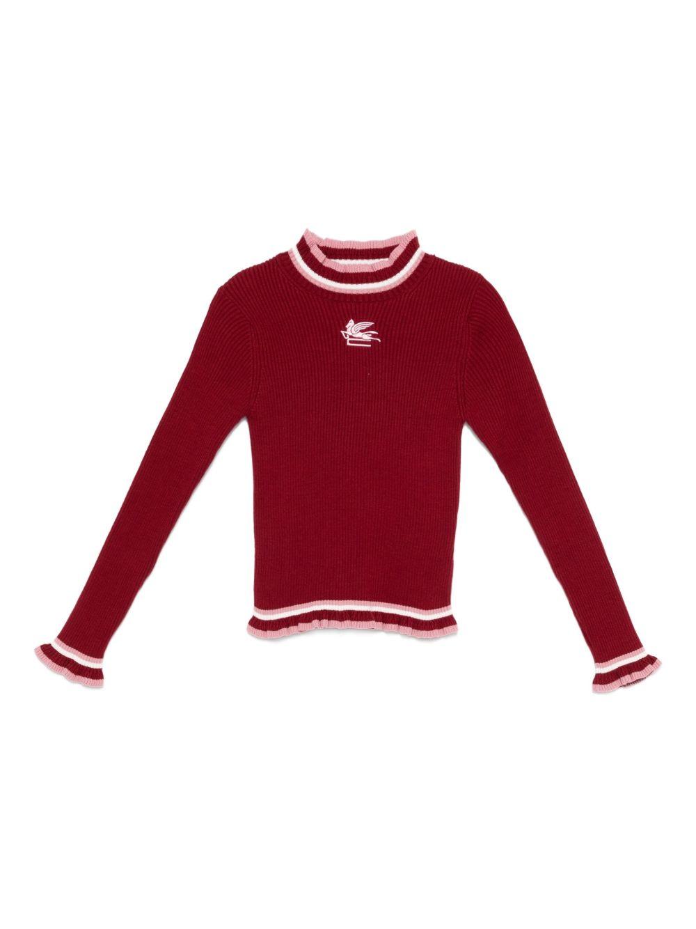 Maglione per bambina Etro Kids bianco con dettagli ricamati GX9A10 Z1376 416 ETRO KIDS 