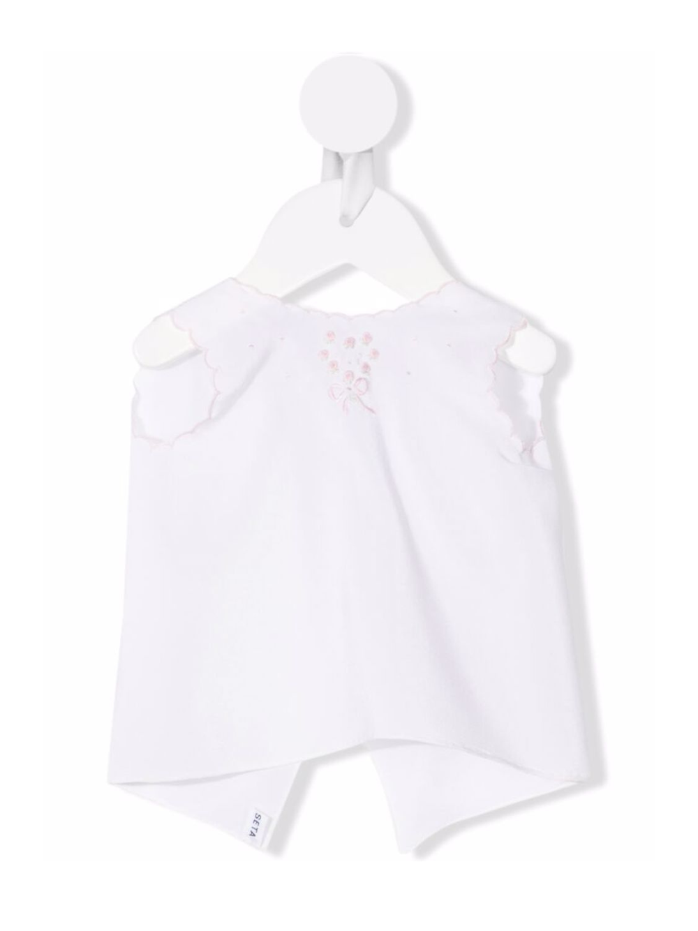 T-shirt per neonata Mariella Ferrari bianca con ricamo rosa C0C3 ROSA MARIELLA FERRARI 