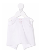 T-shirt per neonata Mariella Ferrari bianca con ricamo rosa C0C3 ROSA MARIELLA FERRARI 