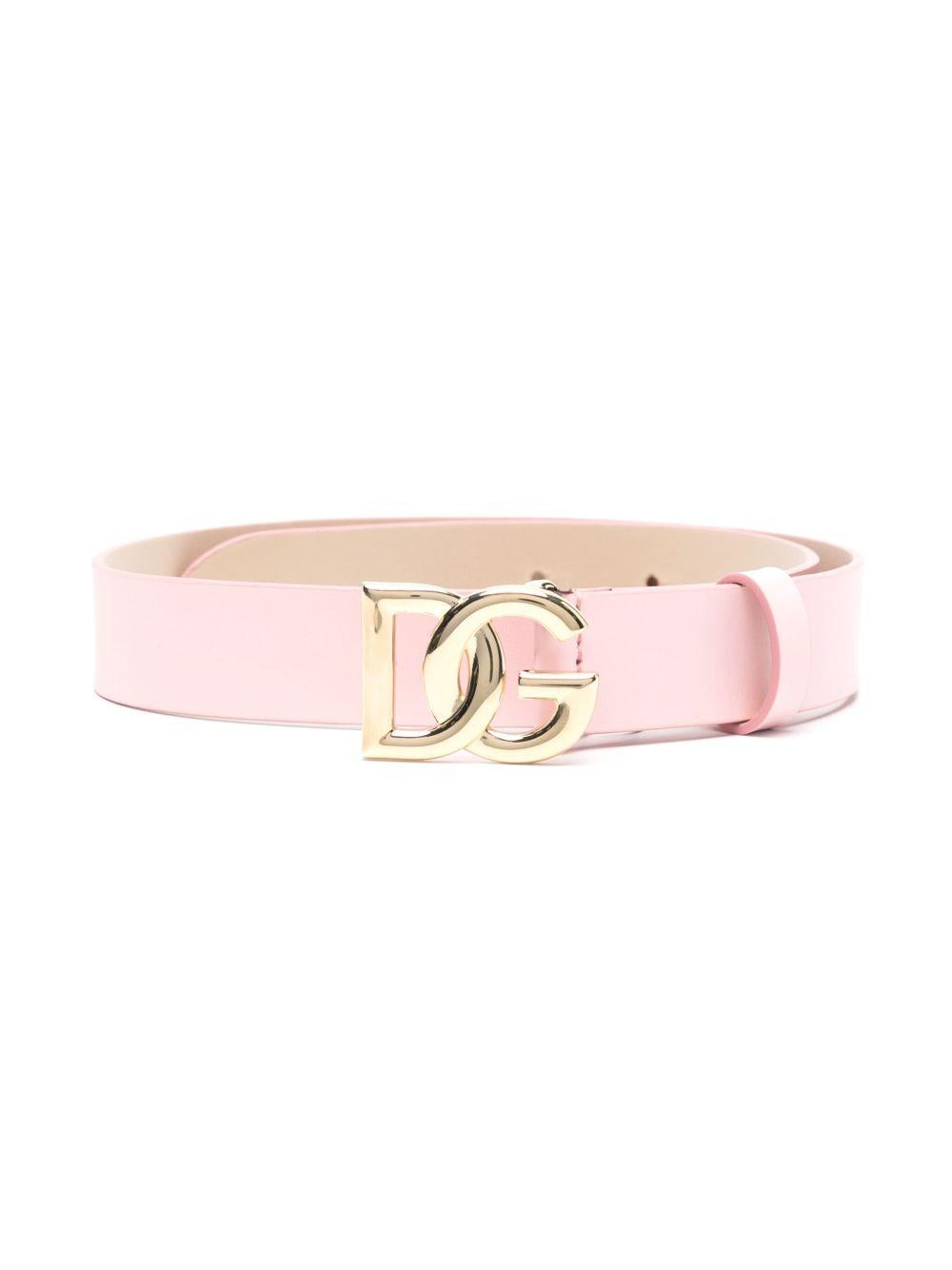 Cintura per bambina Dolce & Gabbana Kids rosa con dettaglio fibbia con logo EE0068 A1065 80416 DOLCE & GABBANA KIDS 