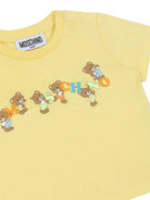 T-shirt per neonata Moschino Kids giallo con motivo Teddy Bear MUM047LAA02 51082 MOSCHINO KIDS 