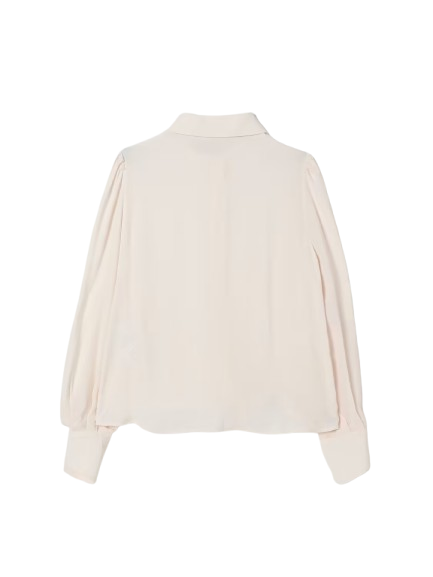 Camicia per bambina Elisabetta Franchi La Mia Bambina beige con colletto classico EFCA2760VI011 0067 ElISABETTA FRANCHI 