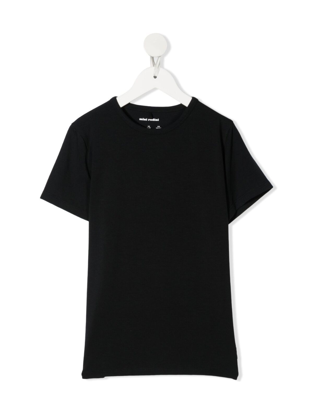 T-shirt a girocollo per bambino Mini Rodini nero con orlo dritto 1000000199 BLACK MINI RODINI 