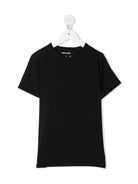 T-shirt a girocollo per bambino Mini Rodini nero con orlo dritto 1000000199 BLACK MINI RODINI 