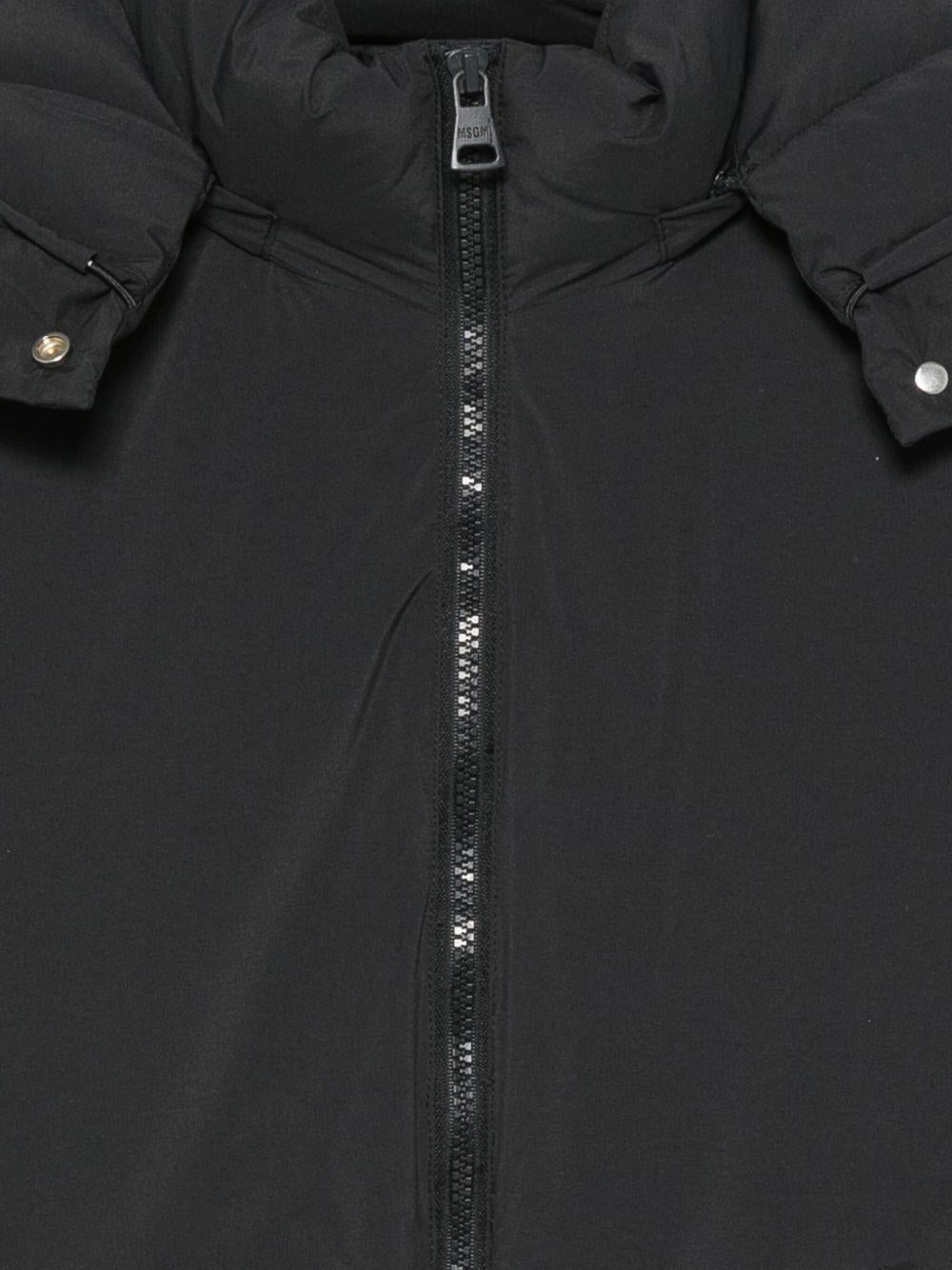 Giubbino per bambino MSGM Kids nero con cappuccio rimovibile F5MSJUPF003 MS040 MSGM KIDS 