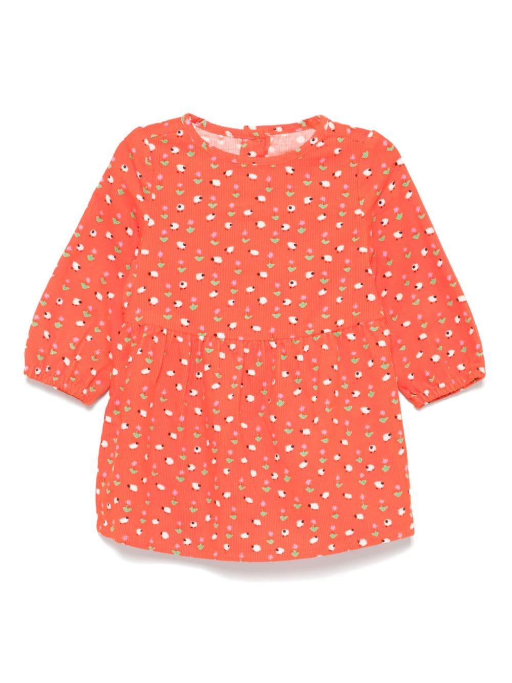 Abito arancione per neonata con stampa all over Stella McCartney Kids TV1070 Z2087 421MC STELLA McCARTNEY KIDS 