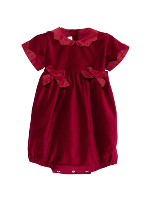 Mariella Ferrari red baby girl dress with bow detail