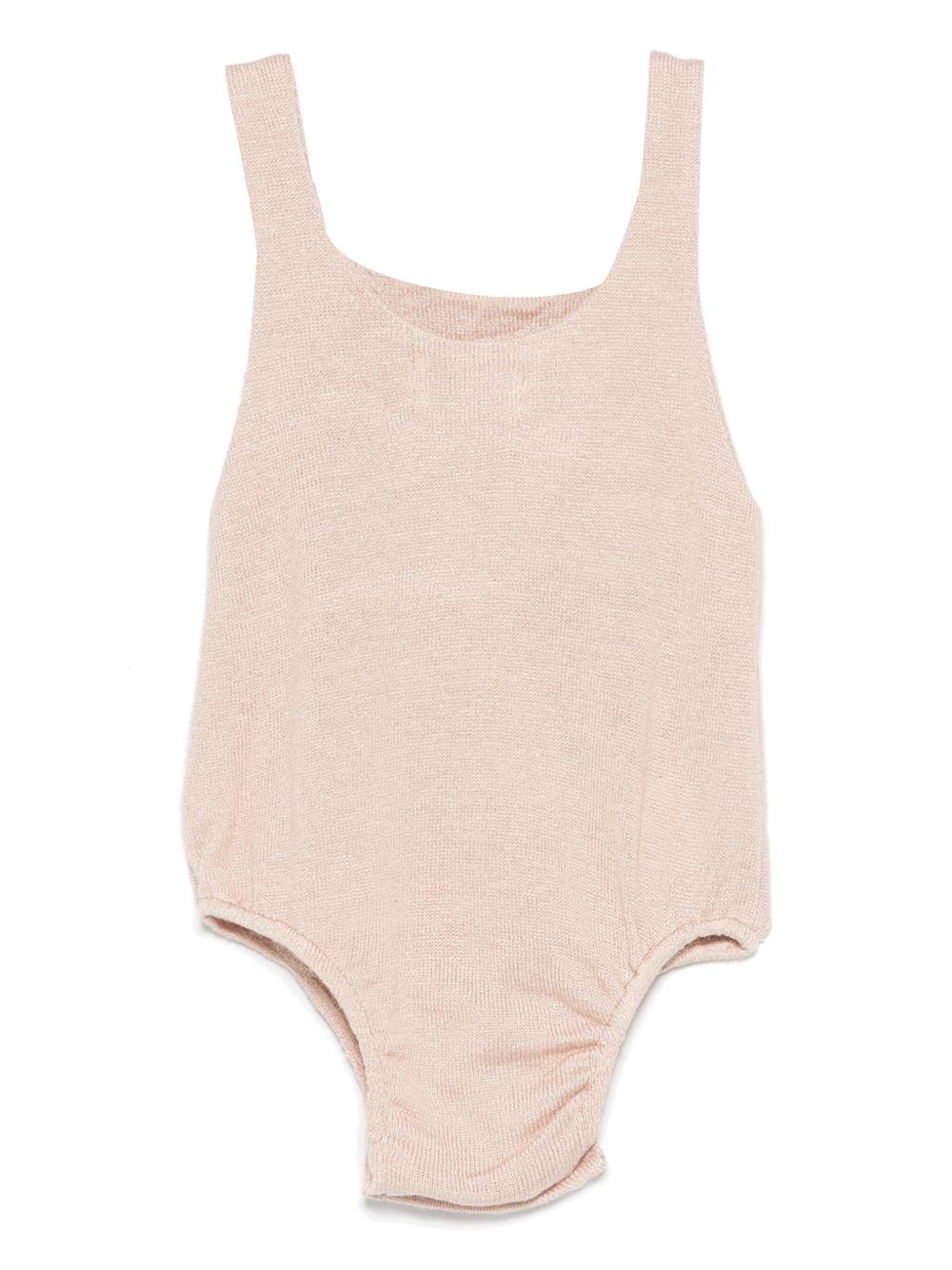 Body per neonato Gensami kids beige con applicazione TU01-B-SOFT GOLD BEIGE GENSAMI 