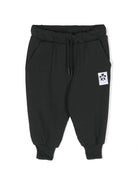 Pantaloni sportivi con applicazione logo per neonato Mini Rodini nero con calzini a coste 1000014699NB BLACK MINI RODINI 