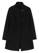 Cappotto per bambino Fay Kids nero a collo alto con chiusura frontale con bottoni FT2A10 E0051 930 FAY KIDS 