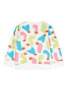 Felpa per neonata Stella McCartney Kids bianco con stampa logo TV4030 Z2231 101MC STELLA McCARTNEY KIDS 
