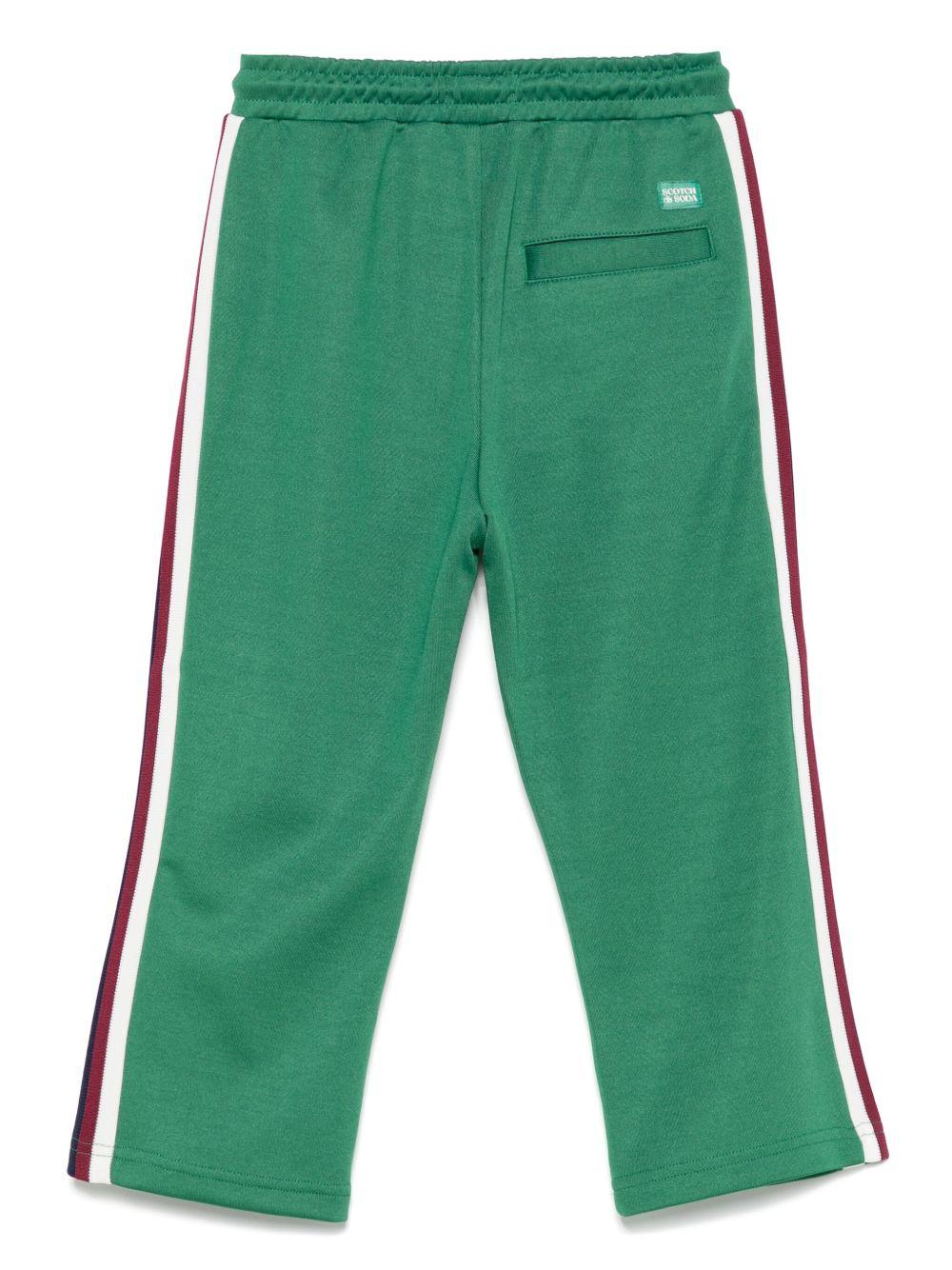 Pantaloni sportivi per bambino Scotch & Soda Kids verde con dettaglio a righe 179426 301 SCOTCH&SODA 