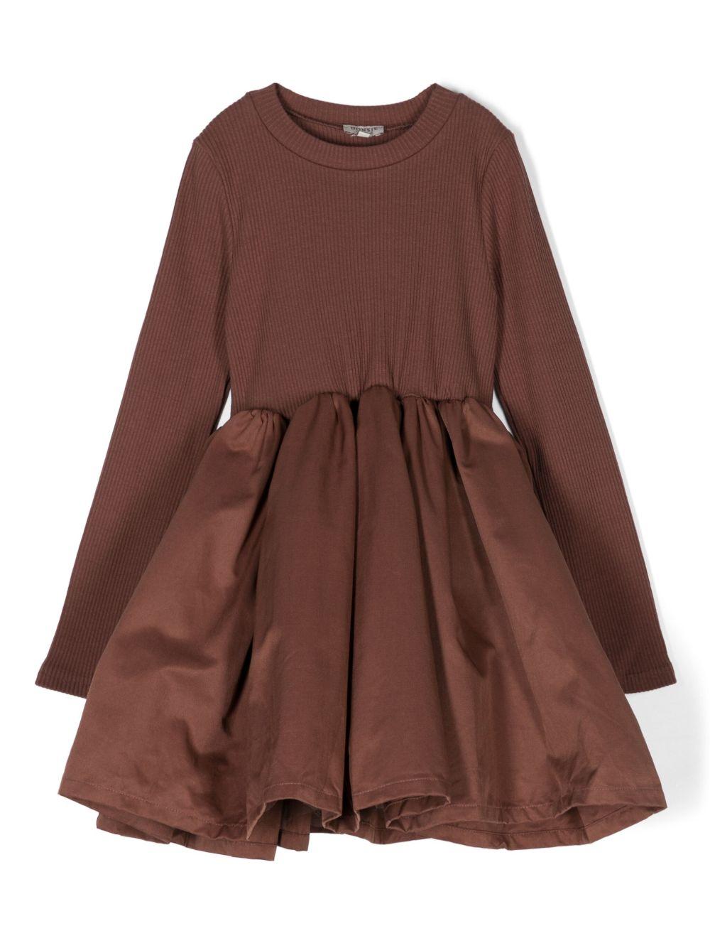 Abito Furre per bambina Donsje marrone con gonna a ruota 4086900 00121 DONSJE 