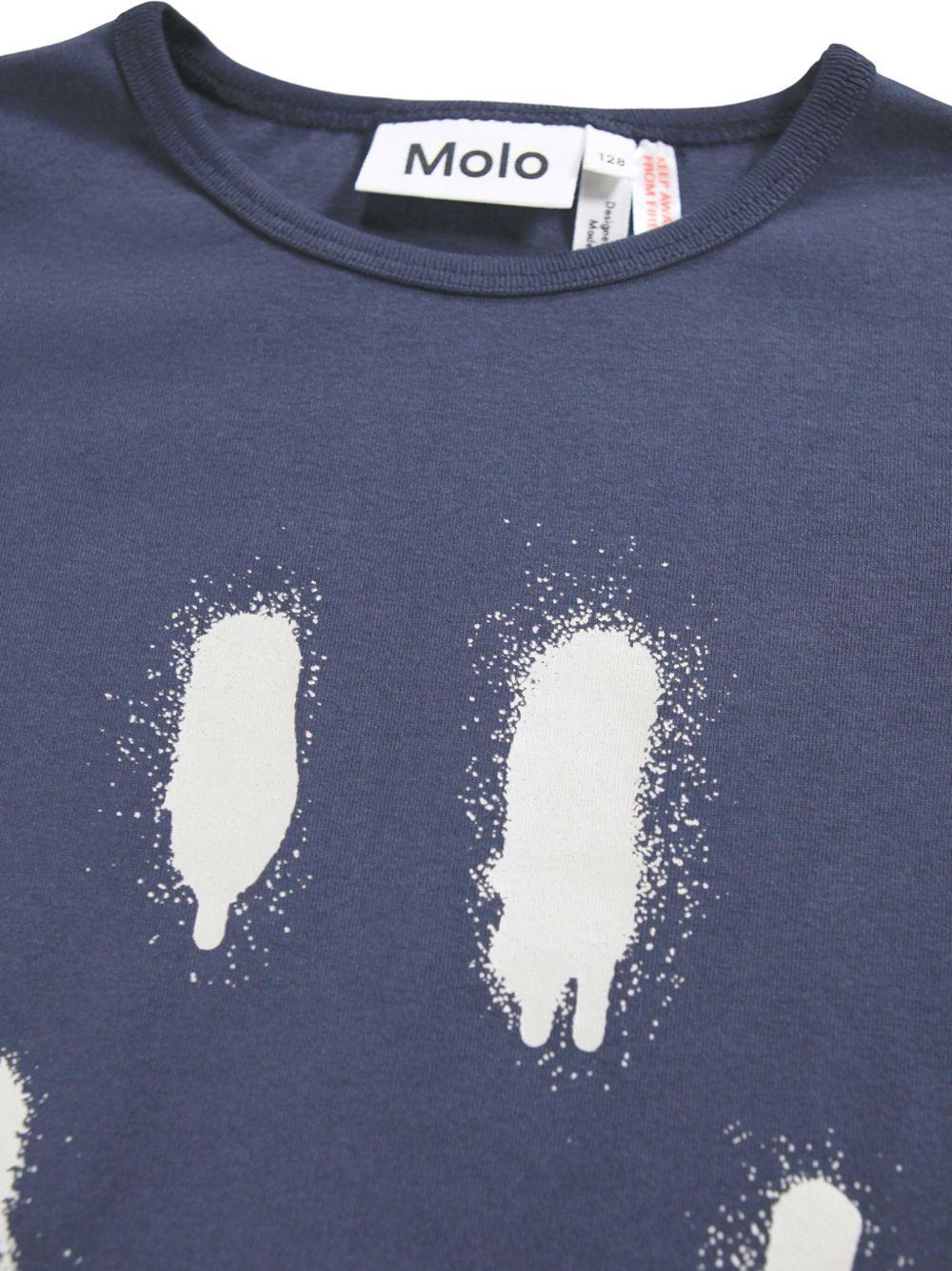 Pigiama per bambino Molo Lue blu con stampa smile 6W25R501 8552 MOLO 