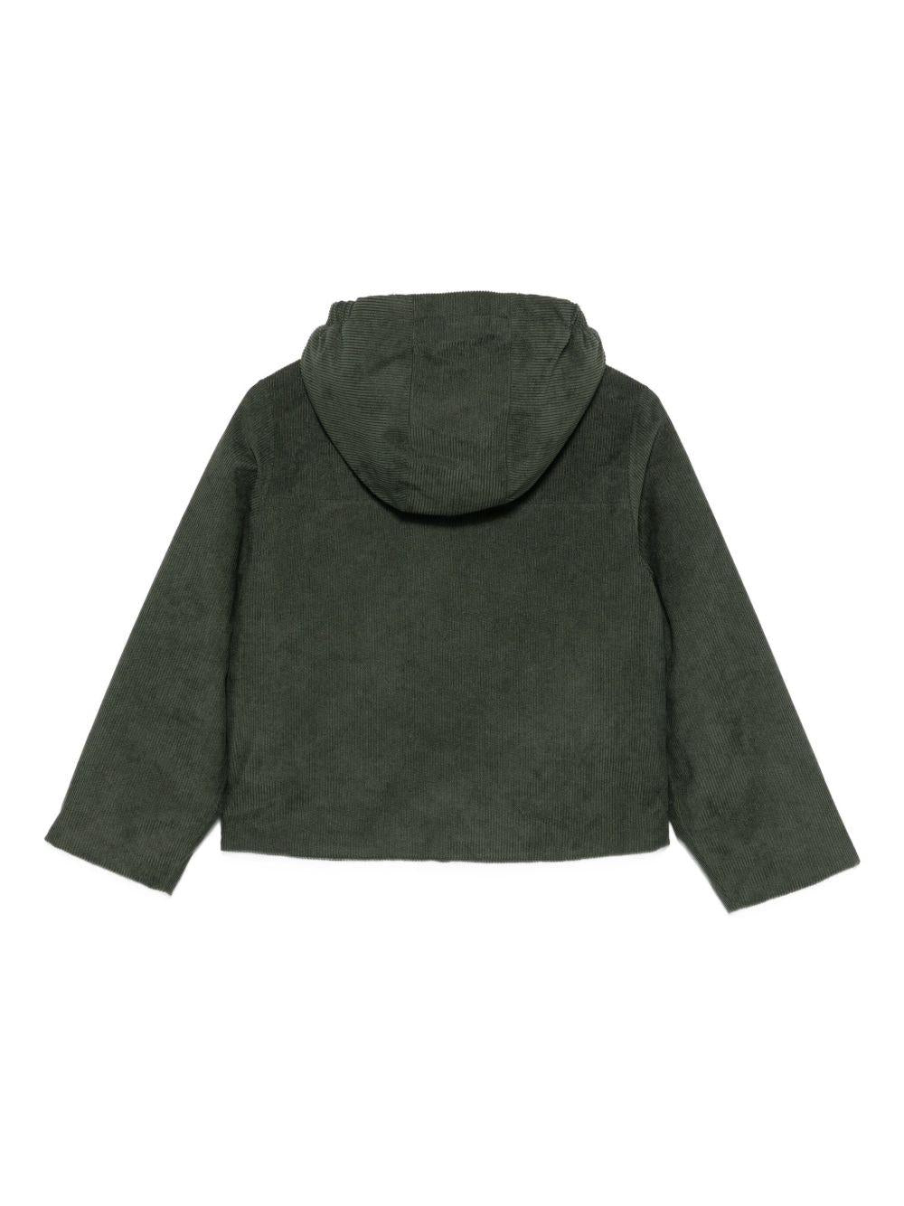 Giubbino per bambino K-Way Kids verde con dettaglio logo K81461W B2F K-WAY KIDS 