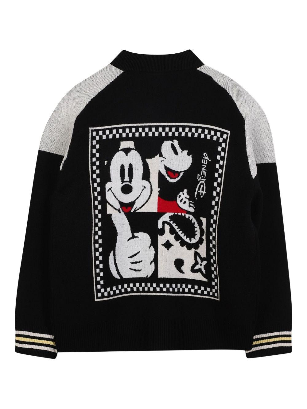 Cardigan per bambino Marc Jacobs Kids x Disney Mickey Mouse nero con ricamo W60628 09B THE MARC JACOBS KIDS 