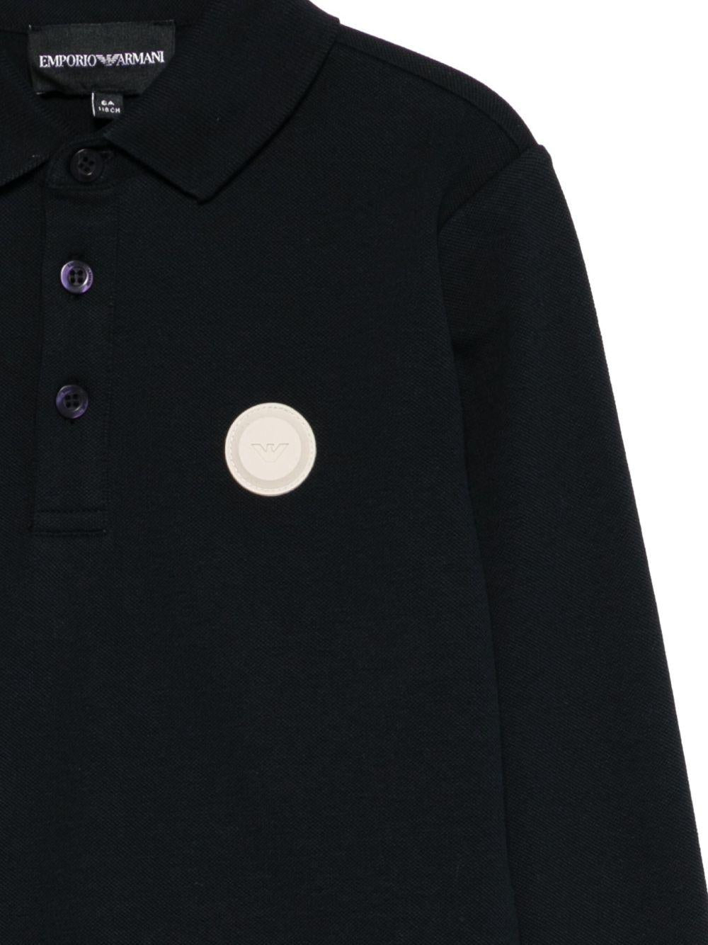 Polo per bambino Emporio Armani Kids blu con logo EB000760 AF16641 UB118 EMPORIO ARMANI KIDS 