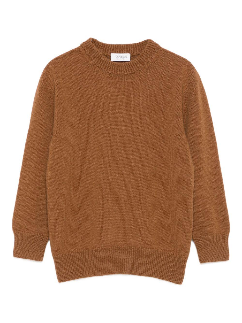 Maglione per bambino Laneus Kids marrone con girocollo F5LKJUJP038 178 LANEUS 
