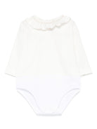 Tutina per neonata La Stupenderia bianca con colletto arricciato 1TBBD00 P02NAT LA STUPENDERIA 