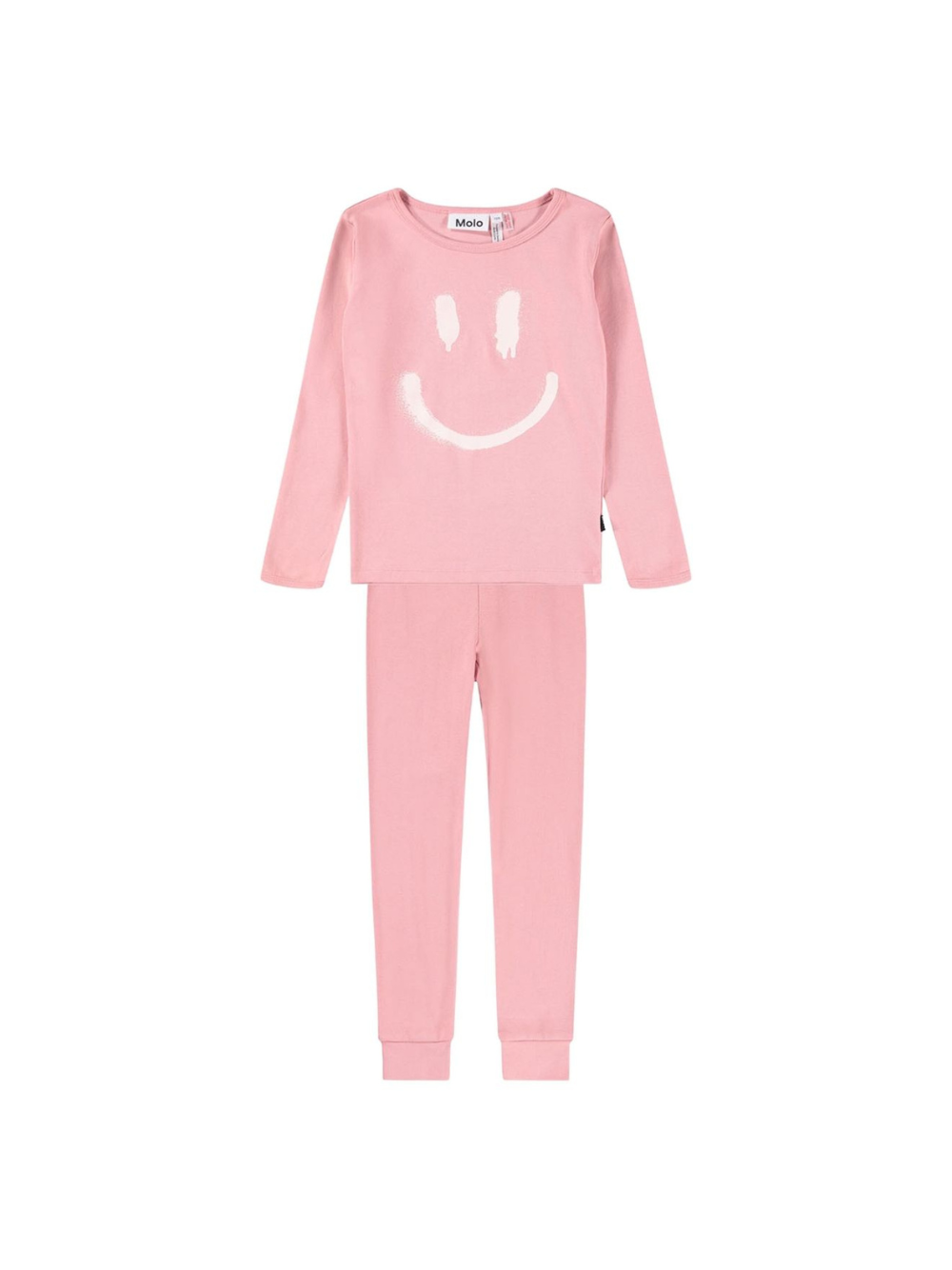 Pigiama per bambina Molo Lue rosa con stampa smile 6W25R501 5564 MOLO 
