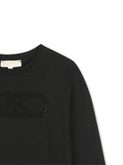 T-shirt per bambina Michael Kors Kids nera con dettaglio logo R30495 09B MICHAEL KORS KIDS 