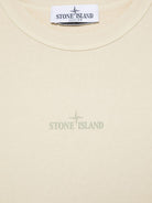 Felpa per bambino Stone Island Junior beige girocollo con stampa con logo K1S166100018S0131 V0095 STONE ISLAND JUNIOR 