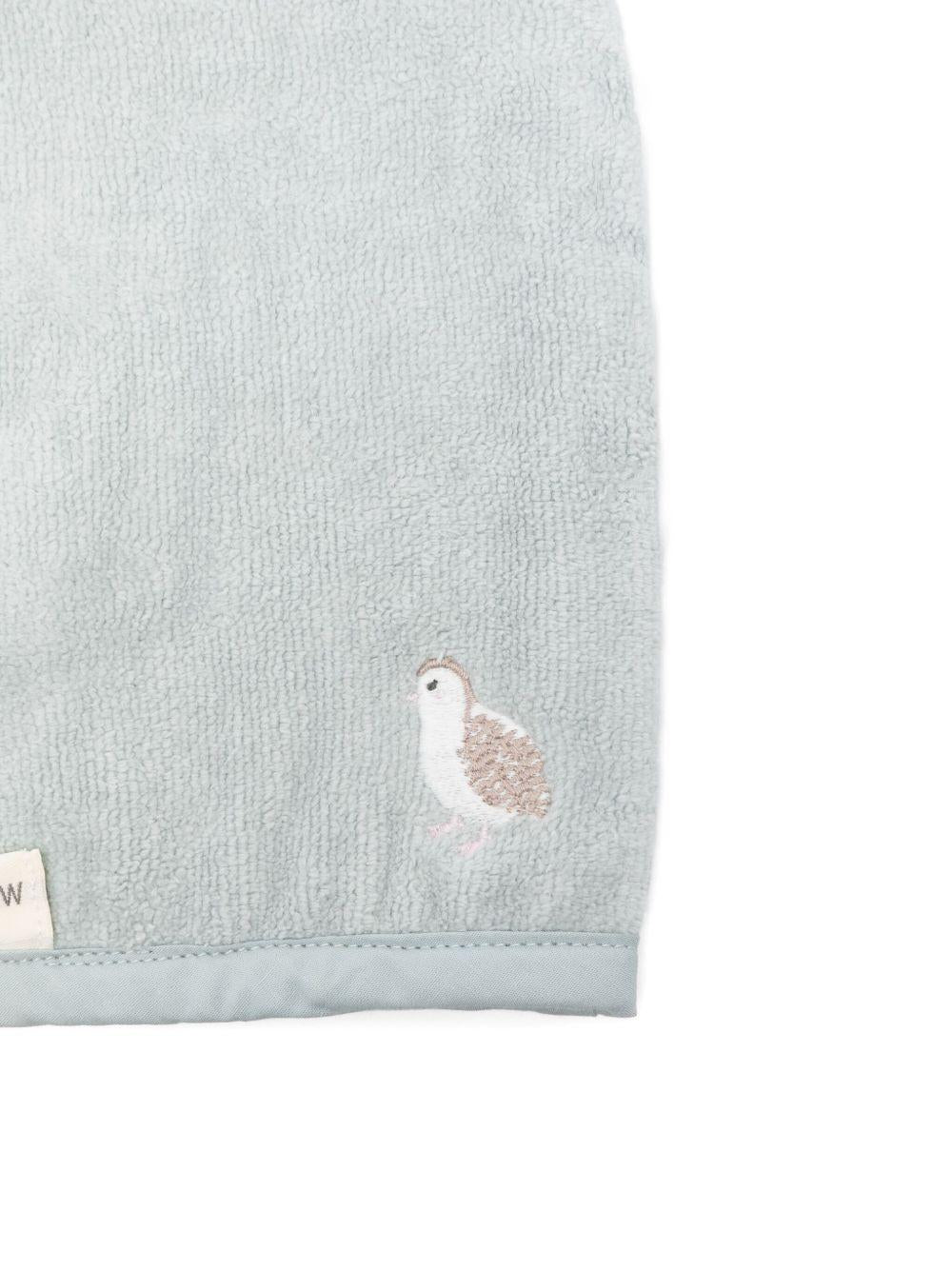Guanto da bagno per neonati Avery Row azzurro in cotone biologico BMIQUA QUAIL AVERY ROW 