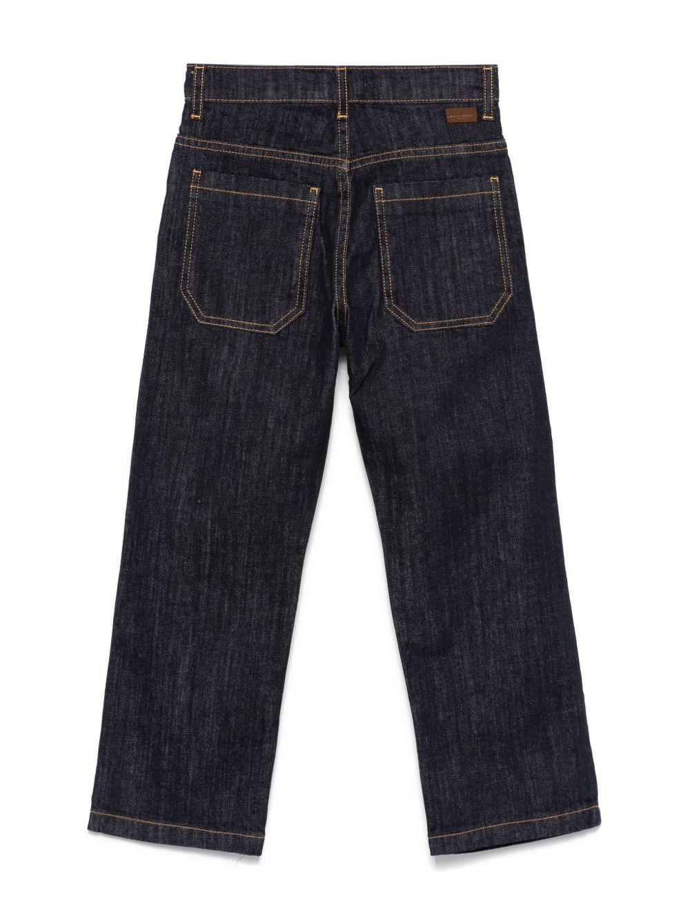 Jeans dritti per bambino Paolo Pecora Kids denim scuro con design a cinque tasche PP3978 BLUS PAOLO PECORA KIDS 