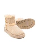 Stivali per bambina Fendi Kids beige con stampa logo FF all-over JMR538 AJZX F1TPX FENDI KIDS 