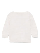 Cardigan per neonata La Stupenderia beige in cotone con tasca applicata sul petto SCCR71825 R49 LA STUPENDERIA 