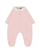 Tutina per neonata La Stupenderia rosa con colletto 1TBTT02 L03 LA STUPENDERIA 